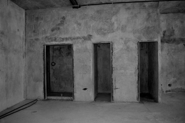 建筑内部黑白照片透视图片下载