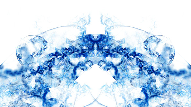 彩色抽象分形插画图片下载