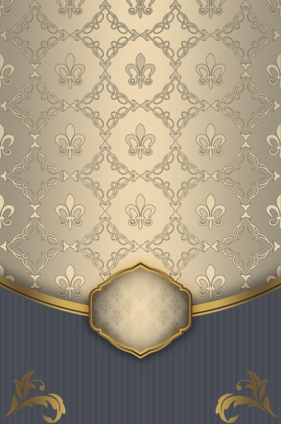 复古背景与装饰图案和框架。图片下载