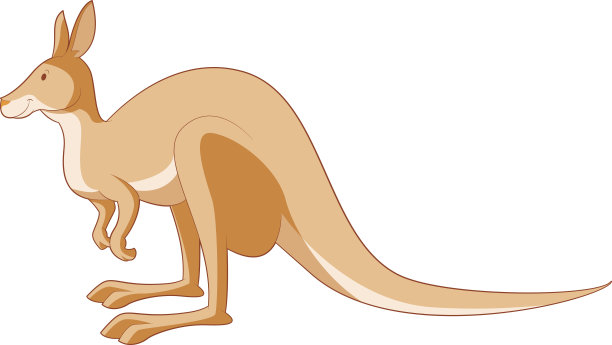 卡通微笑袋鼠图片下载