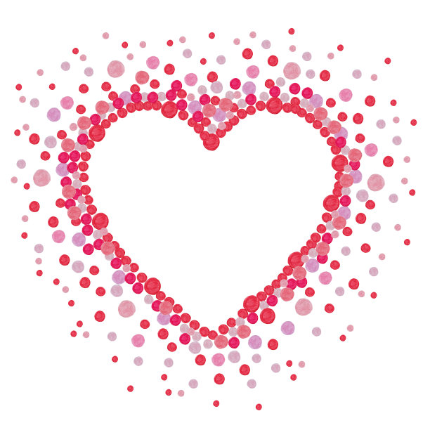 由许多点组成的心图片下载