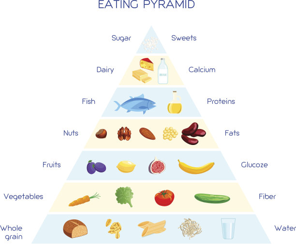 饮食金字塔的概念图片下载