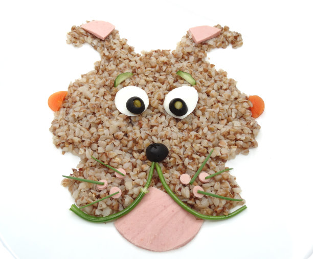 创意蔬菜晚餐狗形式图片下载