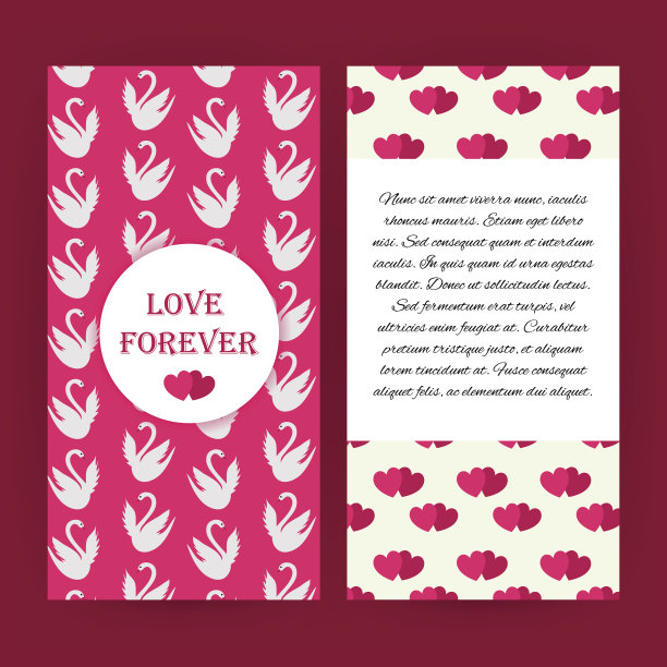 爱到永远粉红色的传单上有白天鹅图片下载