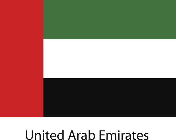 阿拉伯联合酋长国的国旗。矢量插图。图片下载