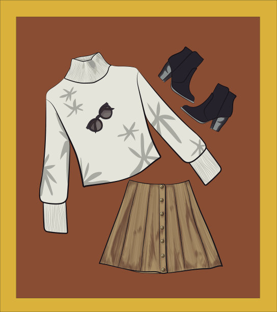 秋装矢量插图图片下载