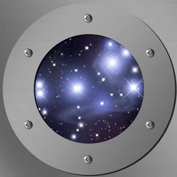 有夜空的舷窗图片下载