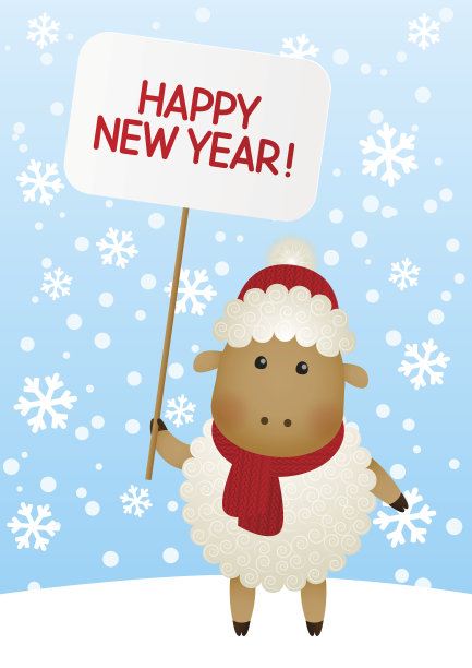 新年的羊图片下载