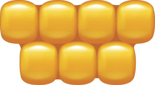 白色背景上的玉米细胞图片下载