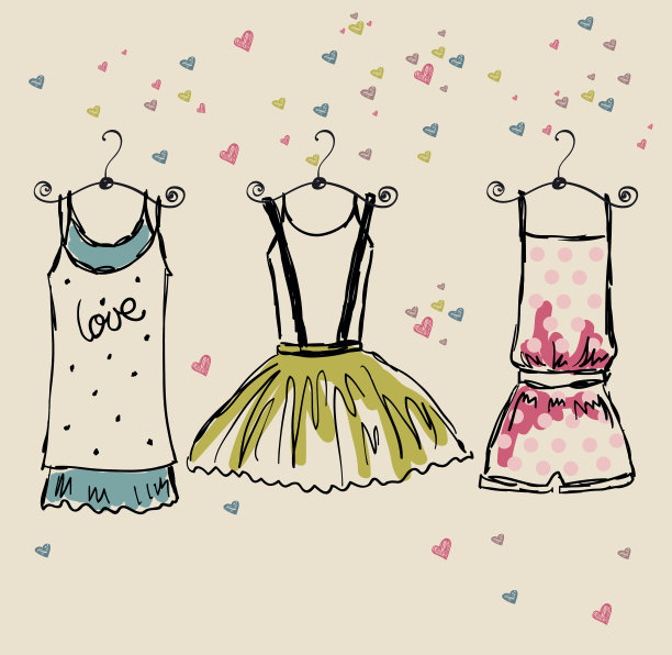 向量漂亮的衣服图片下载