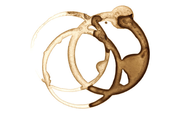 咖啡污渍-孤立的照片图片下载