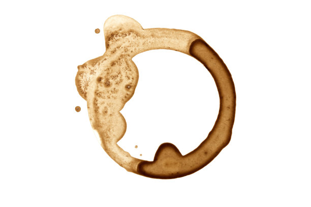 咖啡污渍-孤立的照片图片下载