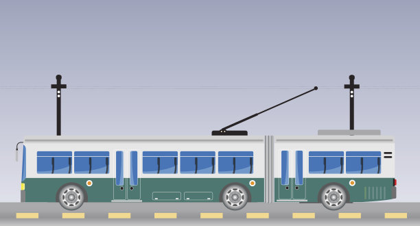 电动巴士及拖车或无轨电车图片下载