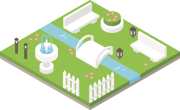 以森林、丘陵、岩石等为主体进行自然公园景观设计图片下载