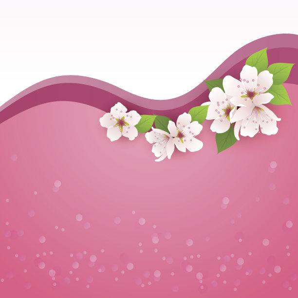 矢量贺卡与樱花图片下载