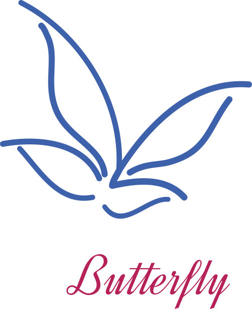 程式化的蝴蝶图标图片下载