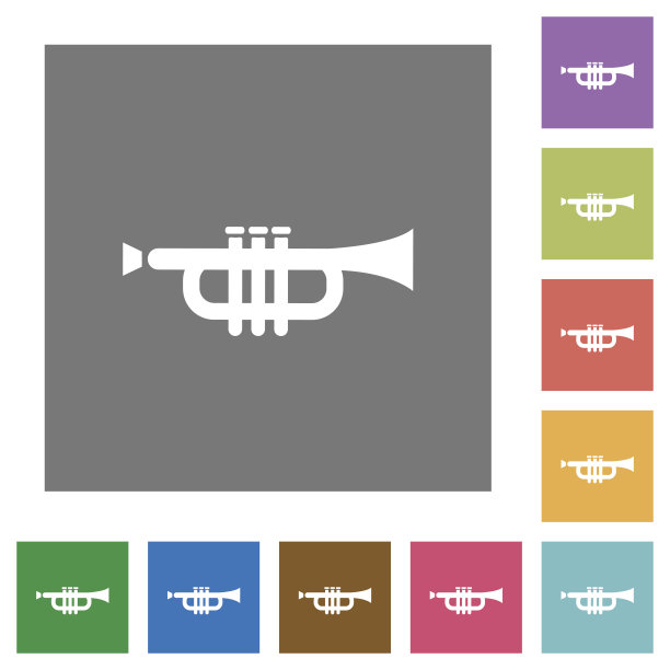 喇叭方形扁平图标图片下载