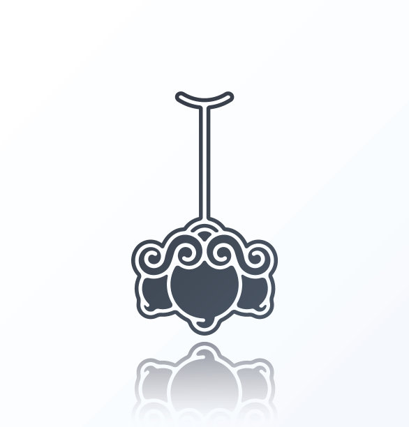 吊灯图标上的白色背景。图片下载