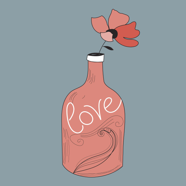 一个带花的瓶子图片下载