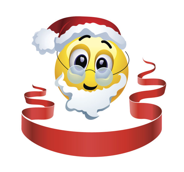 Smiley装扮成Santa claus图片下载