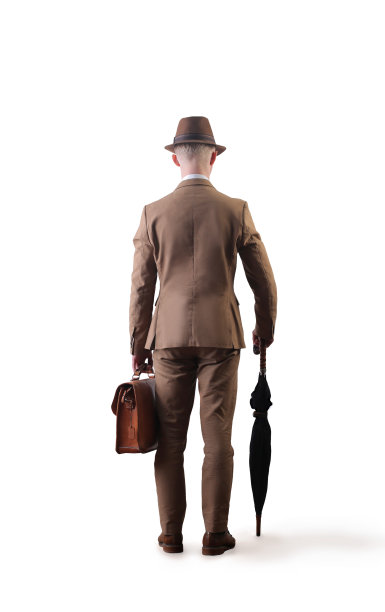 复古绅士的背影图片下载