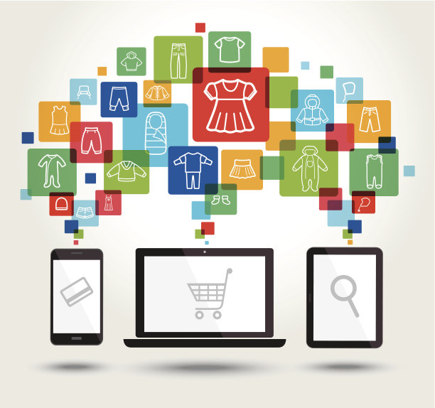 网上购物和现代技术。图片下载