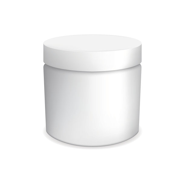 矢量白色空白化妆品容器-插图。图片下载