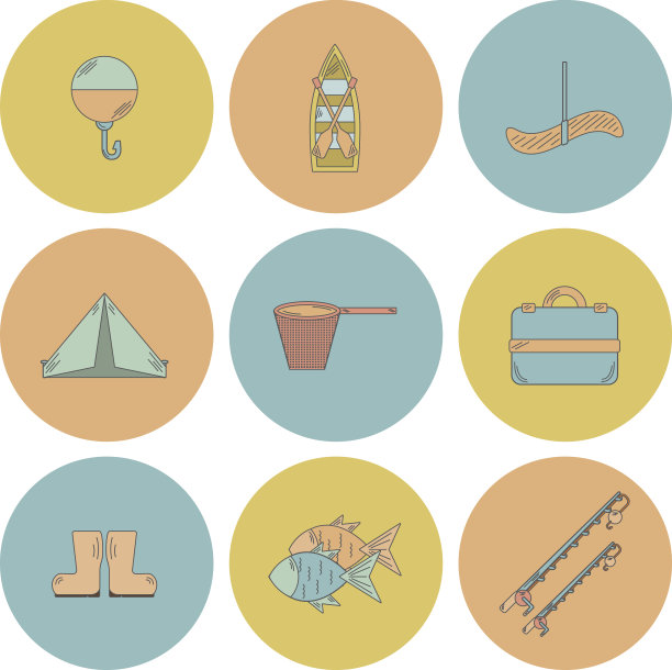 线钓鱼图标图片下载