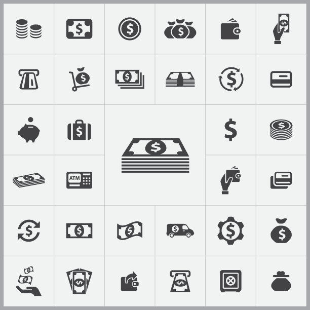 金钱图标通用套装素材图片