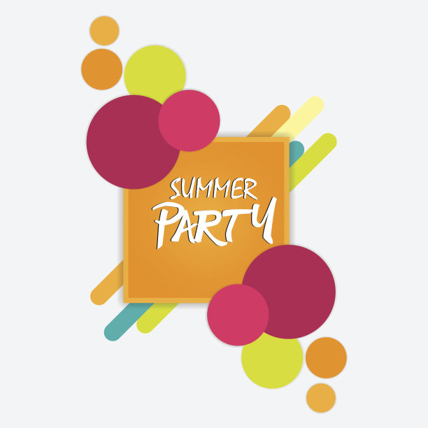 夏季派对插图矢量eps10图片下载