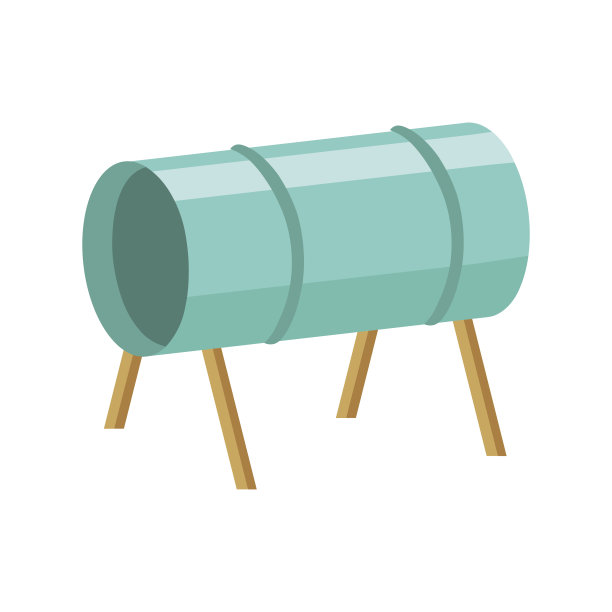 游乐场隧道图标在卡通风格孤立的白色背景。玩花园符号股票矢量插图。图片下载