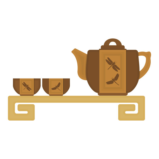 日本茶卡通图标卡通风格孤立在白色的背景。日本符号股票矢量插图。图片下载