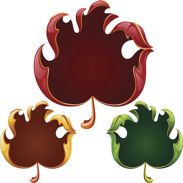 秋叶框架在手势的形状ok图片下载