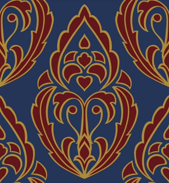 蓝色的锦缎装饰。图片下载