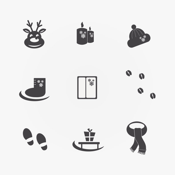 圣诞标志黑色标志图片下载