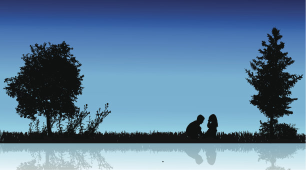 矢量剪影的孩子。图片下载