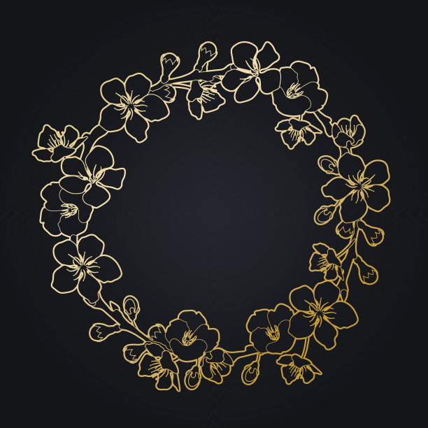 图形樱花花环图片下载