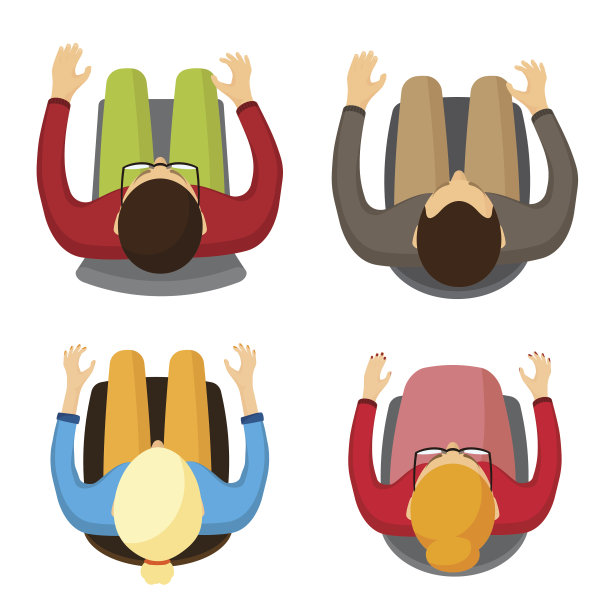 商业人士的平面图标。《阿凡达》。人类的脸。的人。工作场所。图片下载