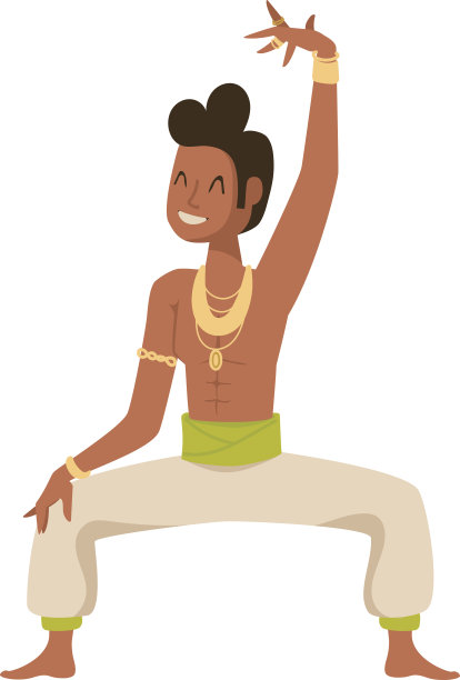 印度宝莱坞传统派对舞蹈矢量素材图片下载