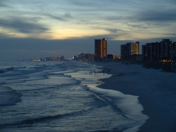 佛罗里达巴拿马城海滩上的日落图片下载