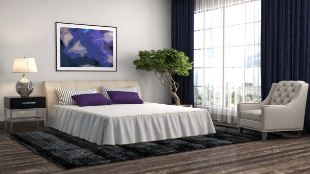 卧室内。三维演示图片下载