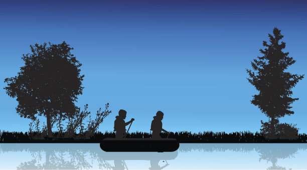 矢量剪影的孩子。图片下载