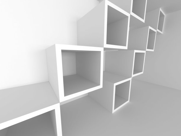 未来室内抽象建筑背景图片下载