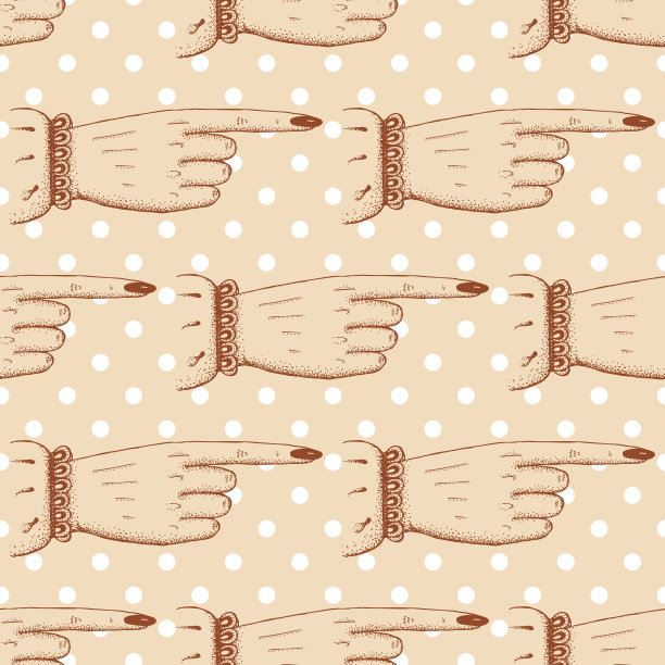 手指指向无缝图案图片下载