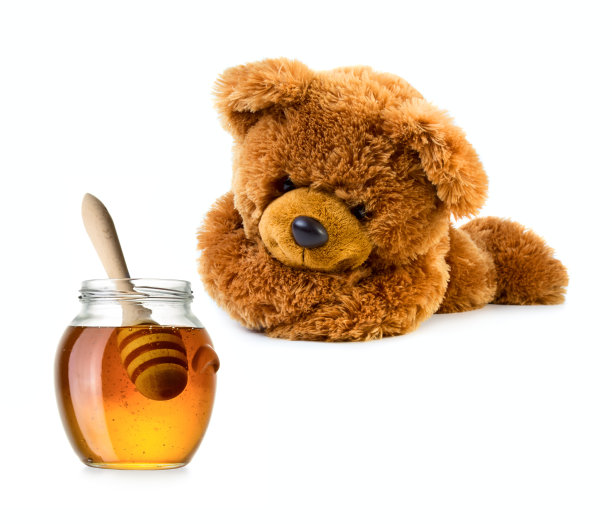 泰迪熊和蜂蜜罐图片下载