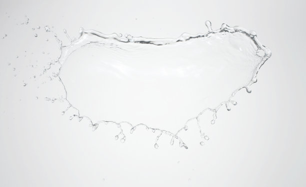 水花孤立在白色背景图片下载