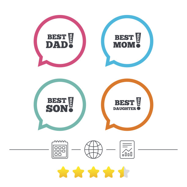 最好的爸妈，儿子，女儿偶像。图片下载