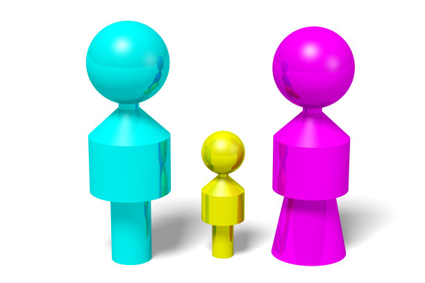 3D性别概念-家庭图片下载