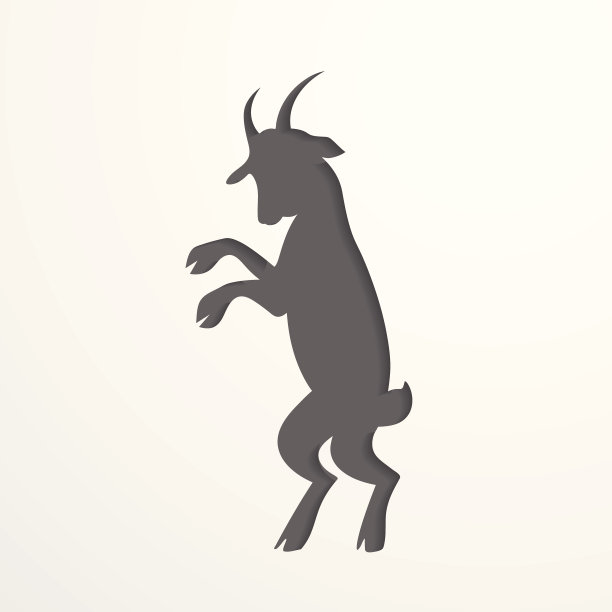 灰色轮廓的山羊象征2015图片下载