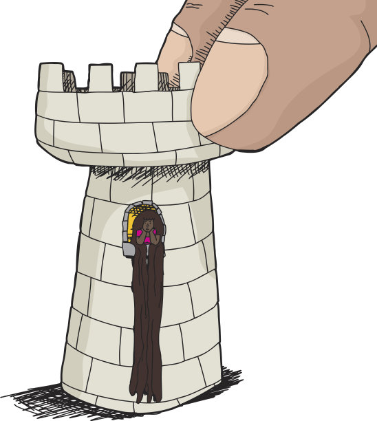 棋子中的可爱长发公主图片下载